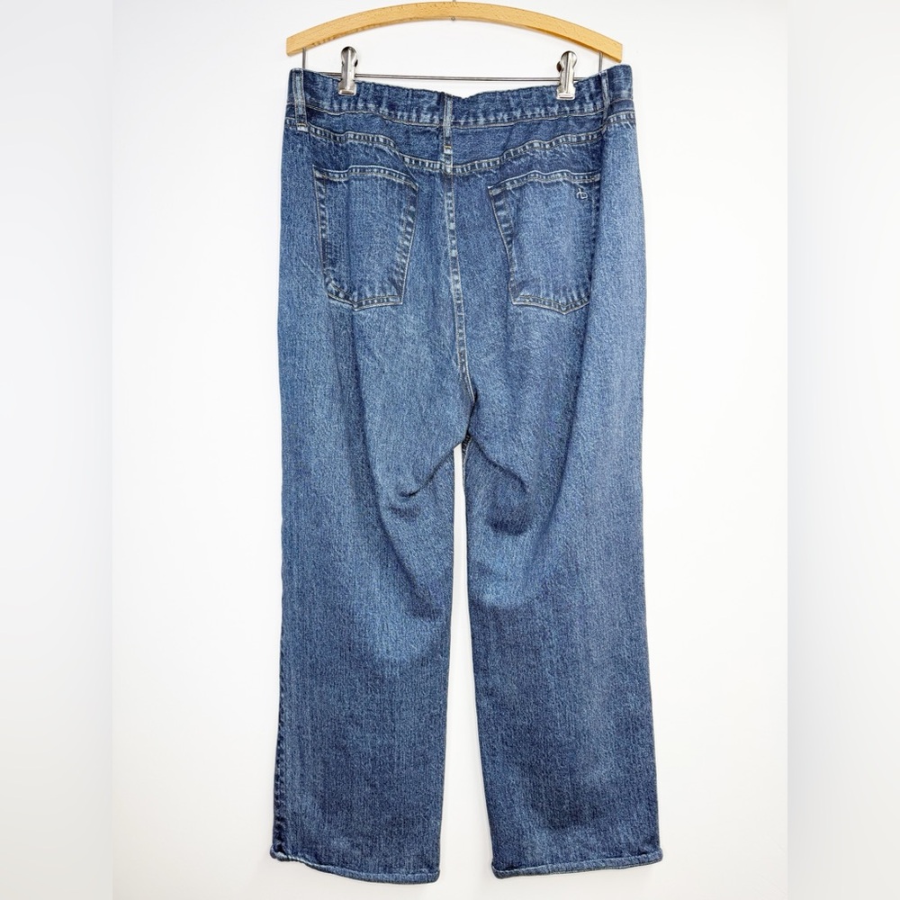 rag & bone Miramar Sweatpant High-Rise Straight-Leg Jeans in Medium Blue L - Picture 4 of 10